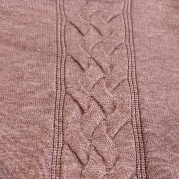 Fate Lilac Cable Knit Sweater with Floral Sleeves Size L - Picture 5 of 10